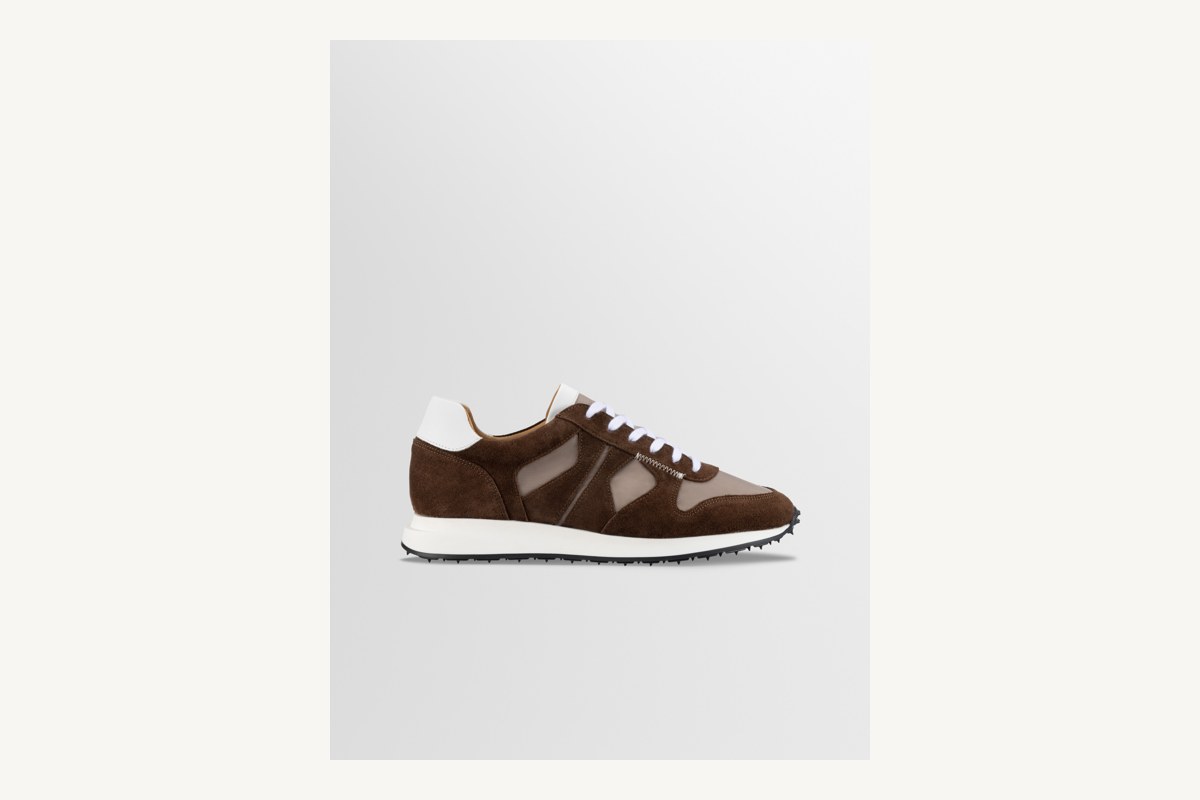 Koio Firenze suede runner in brown